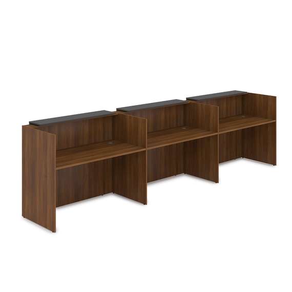 1КР-ДС.003.1 Комплект Ресепшн с фартуком ЛДСП (4264*762*1161) (с подсветкой)