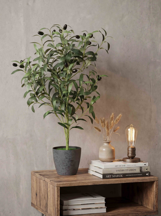 Искусственное растение Олива 70см в кашпо