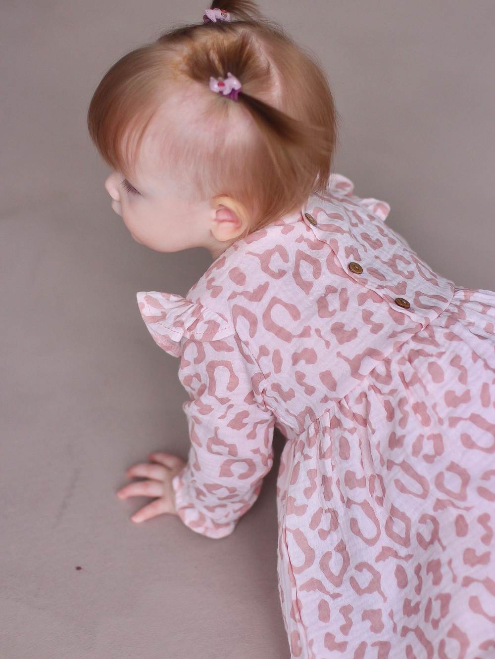 Платье с рукавом из муслина «Пудровый Лео»