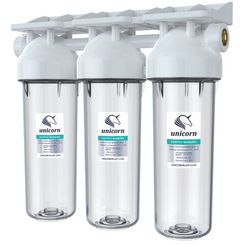 Фильтр Unicorn магистральный 10 тройной 3/4 прозрачный, KSBP 3/4 TRIO