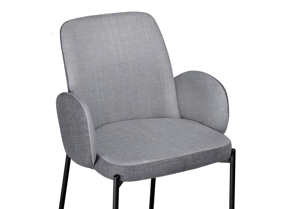 Стул на металлокаркасе Азуку серый / черный