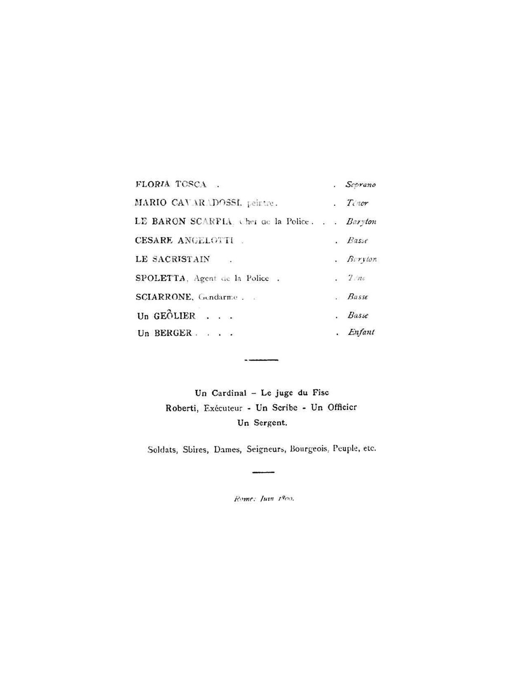 La Tosca | G. Puccini; M. Paul Ferrier