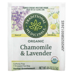 Traditional Medicinals, органическая ромашка и лаванда, без кофеина, 16 упакованных чайных пакетиков, 24 г (0,85 унции)