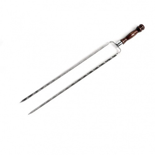 Шампур двойной с деревянной ручкой РК 3*12*450 мм