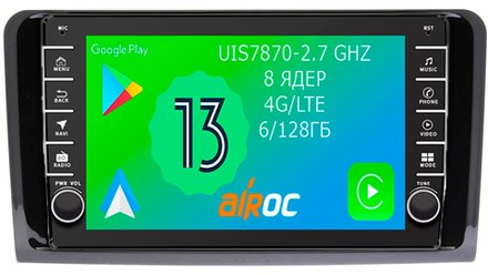 Магнитола для Mercedes-Benz ML (W164), GL (X164) 2005-2012 - Airoc AB-2504 (кнопки и крутилки), Android 13, TS20, 6/128Гб, SIM-слот, CarPlay