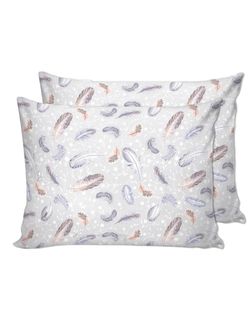 Постельное белье Сказка "Перышко" 2-спальный Наволочка 50х70 см 2 шт Простынь 240х215 см Пододеяльник 175х215 см, перкаль