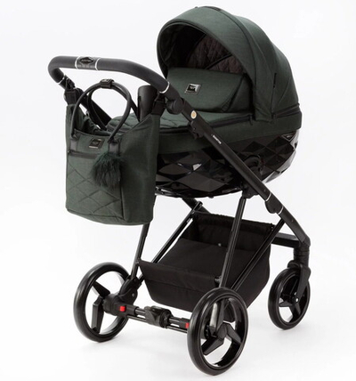 Детская коляска Adamex Quantum 2 в 1 Q-TK106 (Т.ЗЕЛЕНЫЙ)