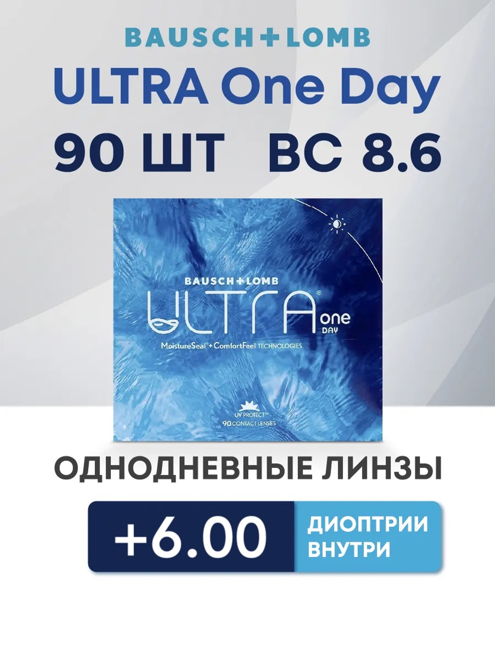 Однодневные контактные линзы Ultra ONE DAY (уп. 90 линз)