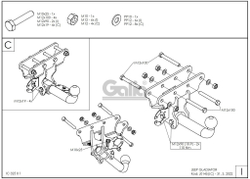 Оцинкованный фаркоп на Jeep Gladiator 2019- (без электрики), Galia J014C
