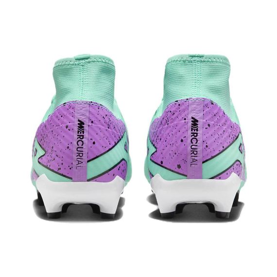 NIKE Mercurial Superfly 9 Футбольные бутсы MID Топ Зеленый-фиолетовый Унисекс