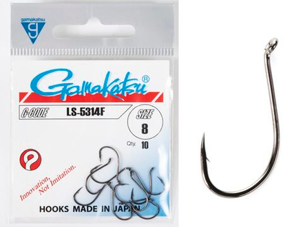 Крючки Gamakatsu LS-5314F HOOKS BLACK разм. 08 10шт.