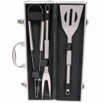Набор для барбекю из 3 предметов в кейсе LX-0026: щипцы, вилка, лопатка