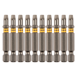 Бита TX 25х50, сталь S2, шестигранный профиль, 10 шт. Е 6,3 Denzel