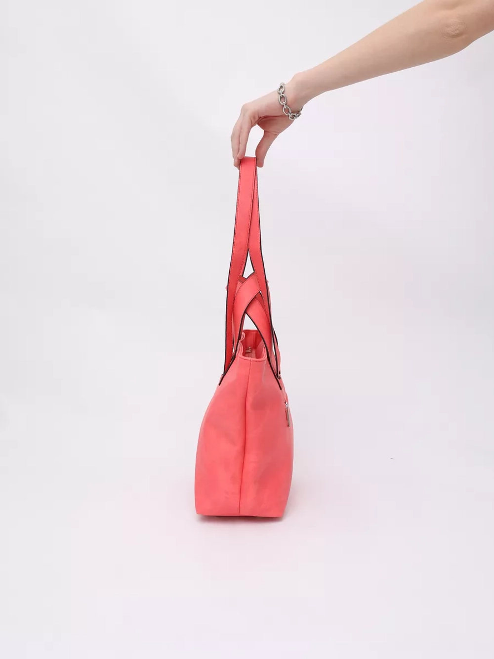 сумка тоут через плечо средняя с двумя ручками