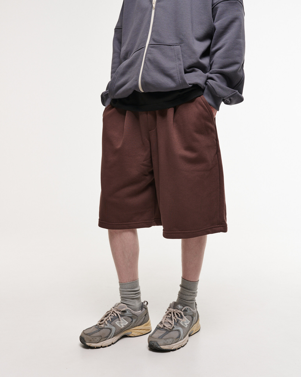 Baggy Shorts LOGO French Roast