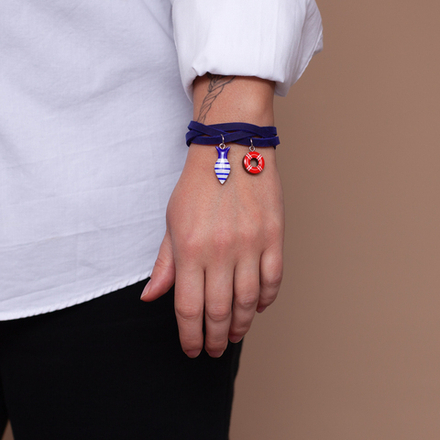 Браслет Кожаный - Рыбка/Пончик - Курорт