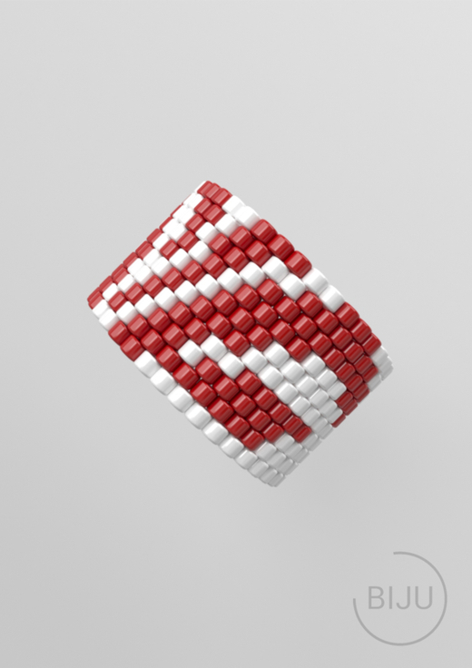 Схема кольца из бисера, узор PEYOTE, мозаичное плетение, четный счет, узор пейот из Miyuki Delica 11/0, файл PDF, RING_444