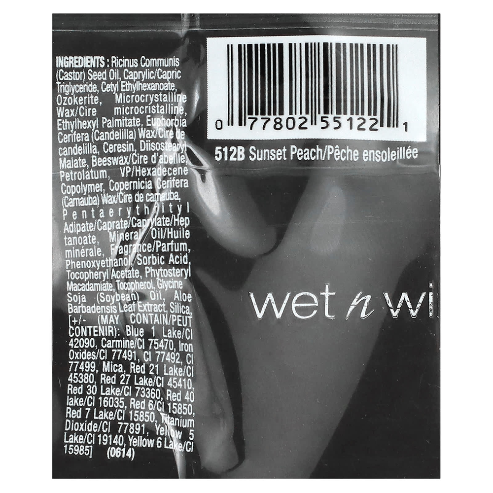 wet n wild, шелковая помада, шелковистый финиш, 512B персиковый, 3,6 г (0,13 унции)