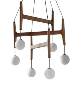 Стильная дизайнерская люстра в современном минимализме