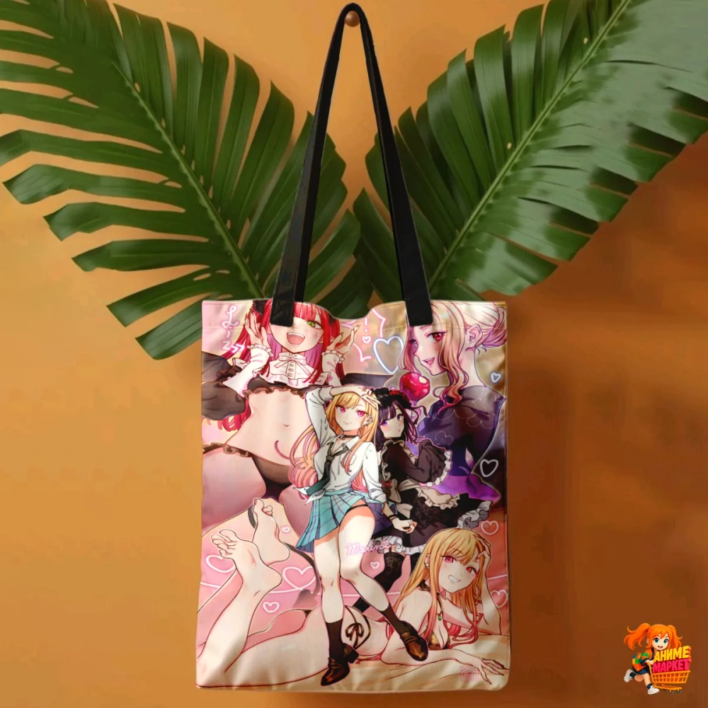 Сумка шоппер с принтом Эта фарфоровая кукла влюбилась