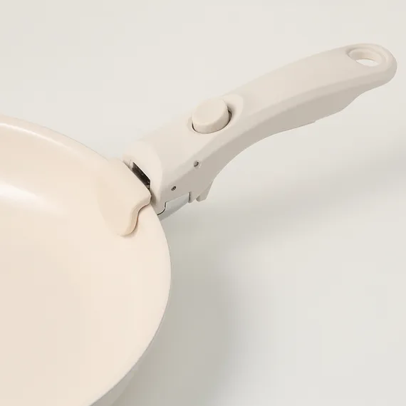 Сковорода с крышкой и съемной ручкой smart ceramic, D28 см
