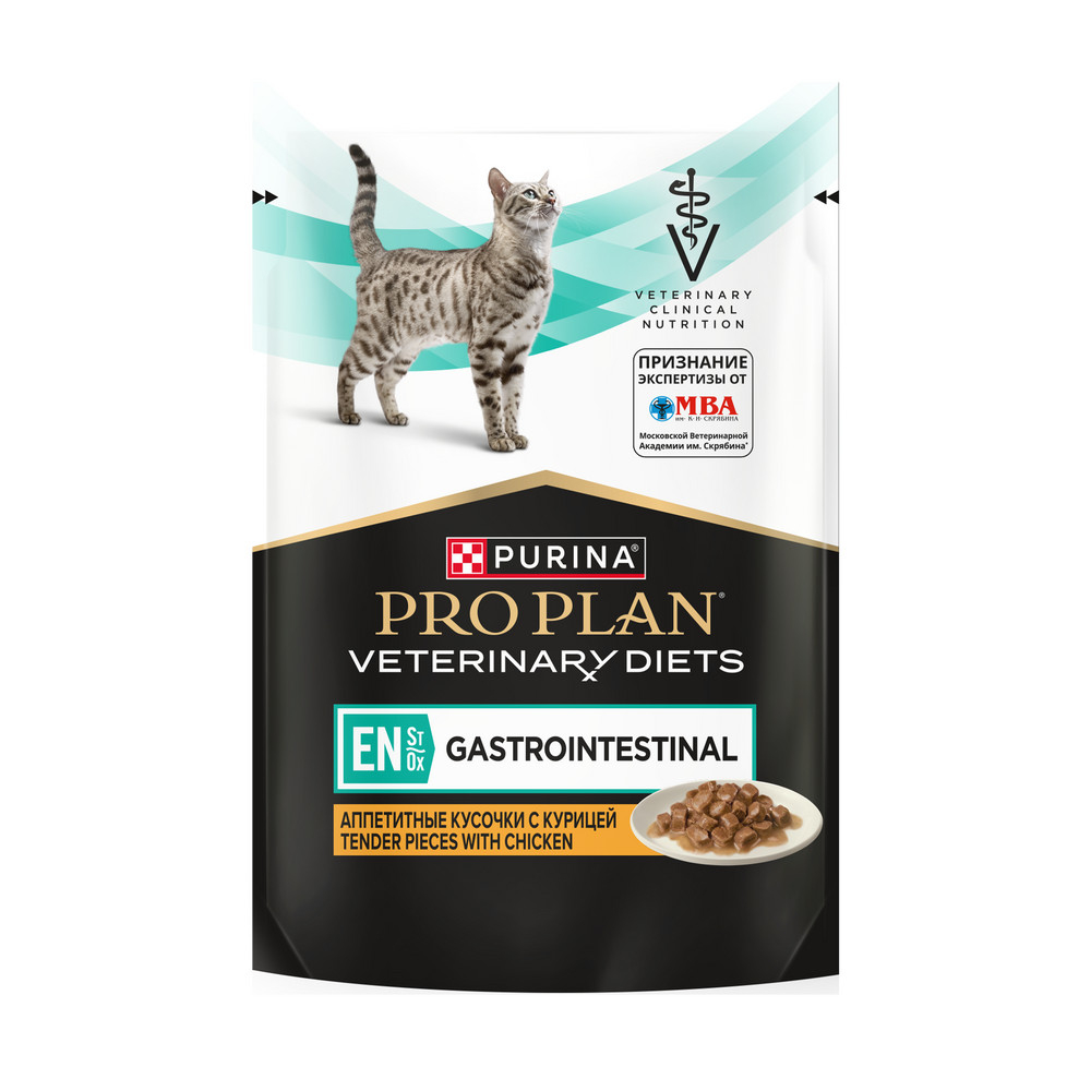 Влажный корм Pro Plan Veterinary Diets EN St/Ox для кошек с курицей, Пауч 85г