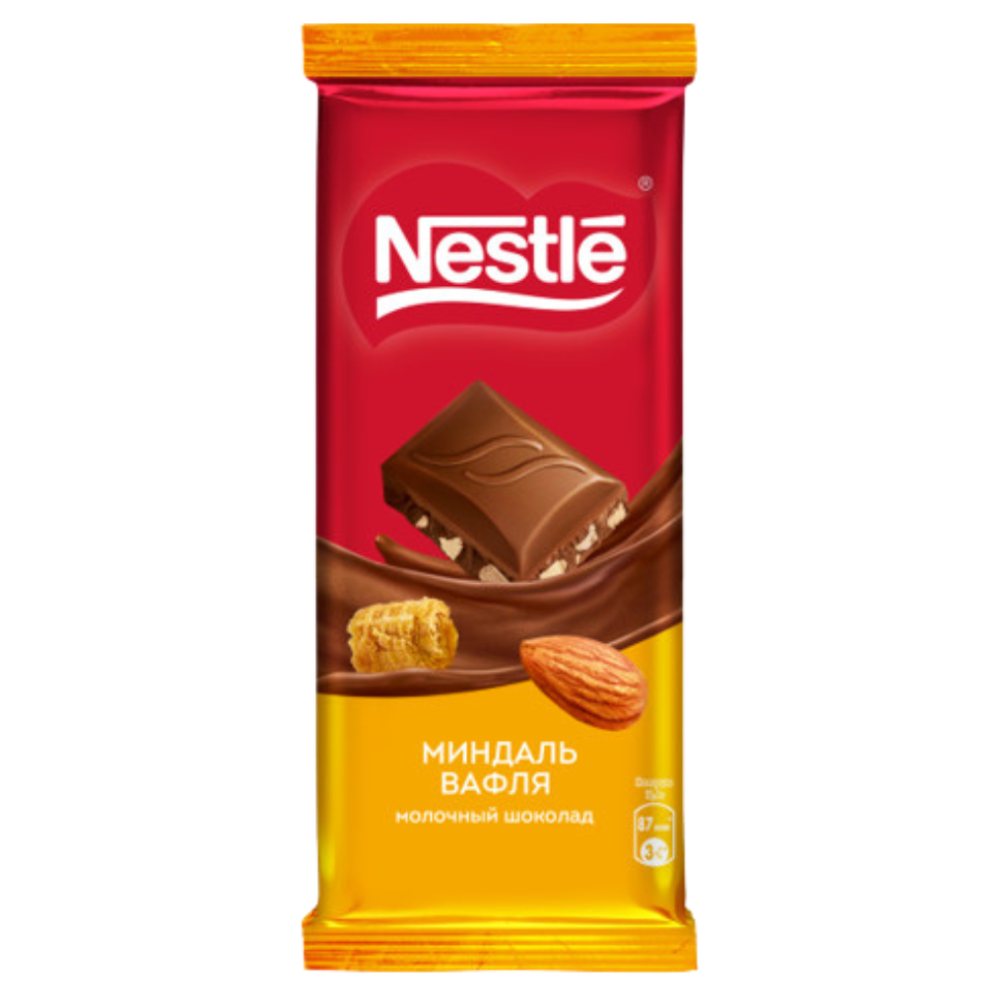 Шоколад молочный Nestle Миндаль и вафля 75 гр
