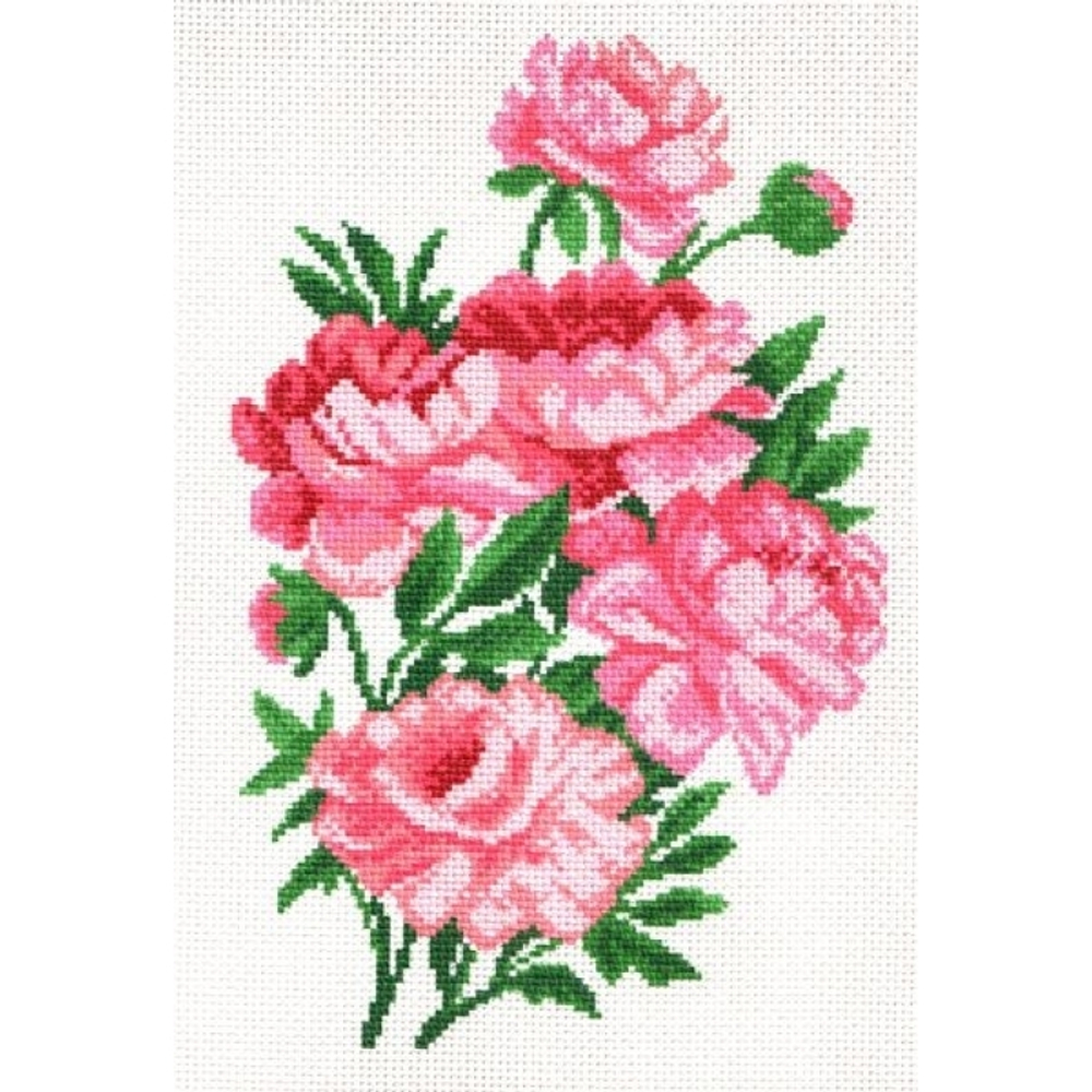 "Букет пионов"-0803 канва с рисуном