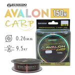 Леска Bushido Avalon Carp, коричневый (150м)