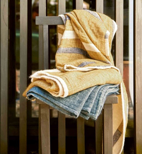 Плед Без коллекции Blanc des Vosges 150x170 Синий