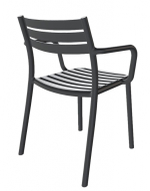 Кресло пластиковое Papatya Hisar-K, антрацит