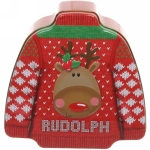 Банка жестяная 16,5*16,5*3,7см «Свитерок» Лосик