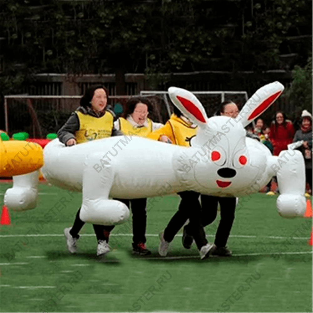 Надувная командная игра "Верхом на зайце"