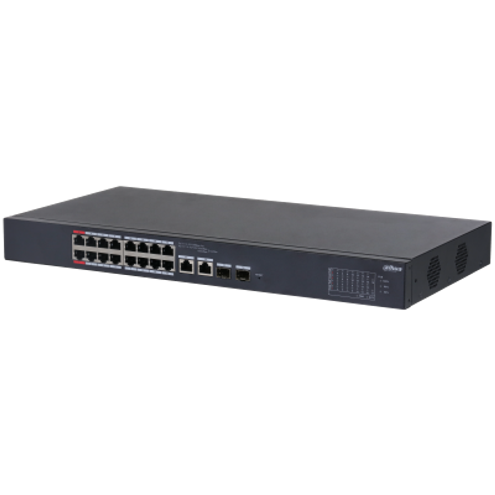 DH-CS4218-16ET-190 16-портовый настольный коммутатор с PoE