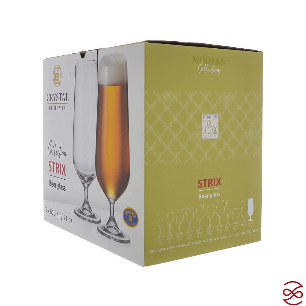 Набор бокалов для пива Crystalite Bohemia Strix/Dora 610 мл (6 шт)