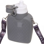 Фляжка силиконовая 700мл «Турист» с карабином