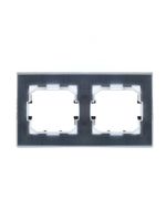 BRITE Рамка 2-местная IP44 РУ-2-БрС-44 сталь IEK