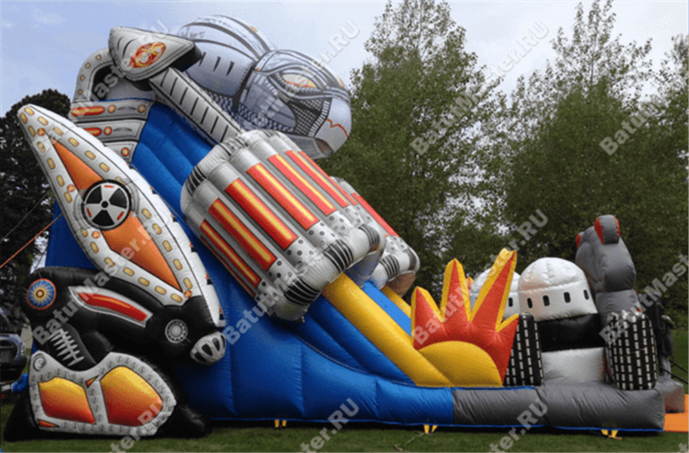 Коммерческий надувной батут "Робот" 13.5*7*9 м