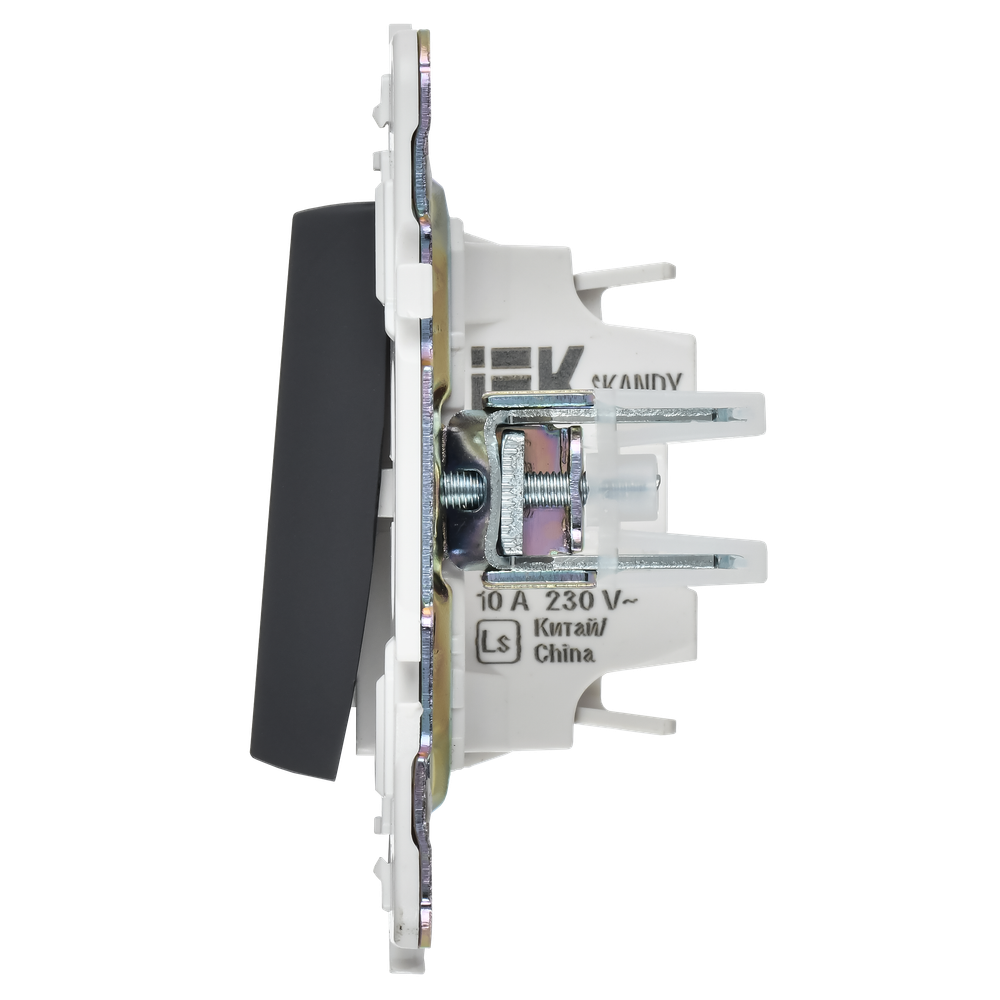 SKANDY Выключатель 3-клавишный 10А SK-V11T титан IEK