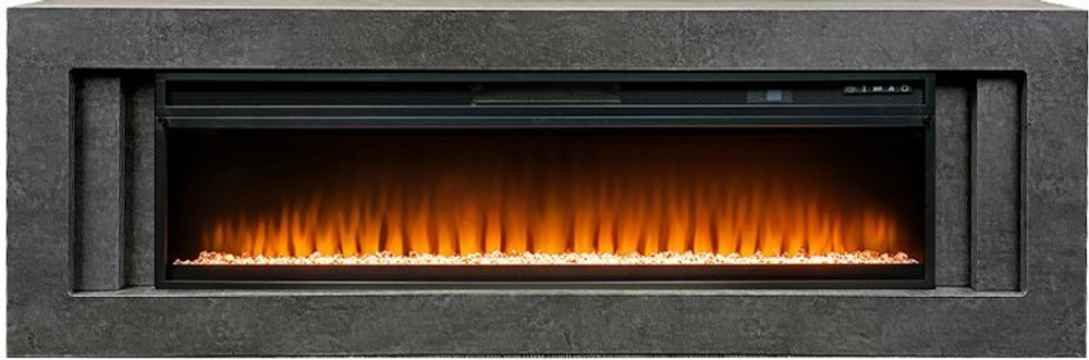 Каминокомплект Line 60 Dark Grey (Разборный) - Темный серый с очагом Vision 60 LED