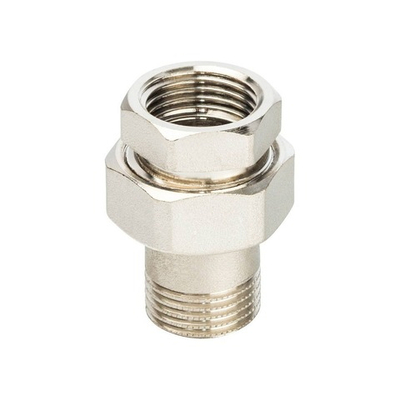 Соединение быстроразъемое (американка) STOUT - 1/2" (ВР/НР латунь никелированная, уплотнение o-ring)