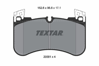 TEXTAR - 2058101-TET - Brake Pad Set, disc brake