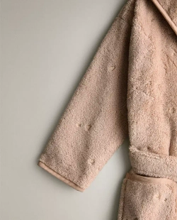 ZARA HOME ДЕТСКИЙ ХАЛАТ СО ЗВЕЗДАМИ И СЕРДЕЧКАМИ, РОЗОВЫЙ