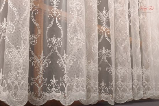 Тюль Марселла французская сетка (молочный)