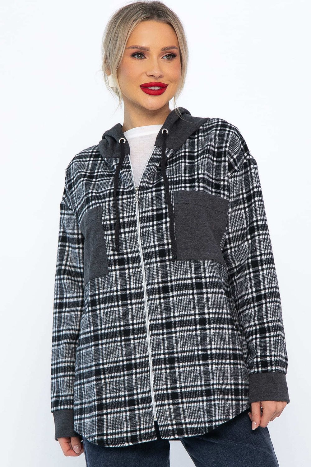 Рубашка с капюшоном Стокгольм (серая) Б14593-50М LT Collection