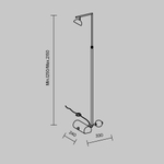 Напольный светильник (торшер) Maytoni MOD372FL-L10BS3K