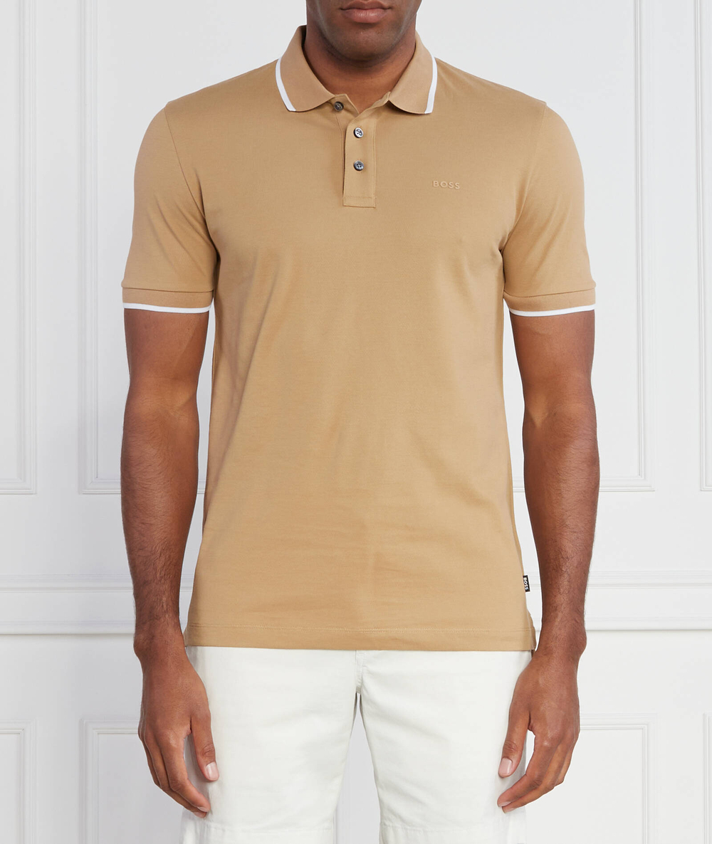 Поло Parlay BOSS BLACK - бежевый(50494697)