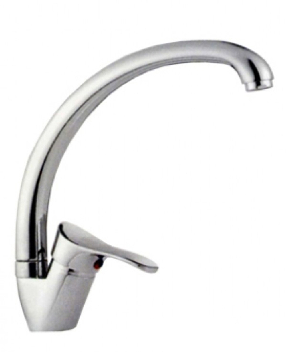 Смеситель для кухни 35к F4114-В FRAP (выс.пов.излив, п/шпильку, хром, силумин)