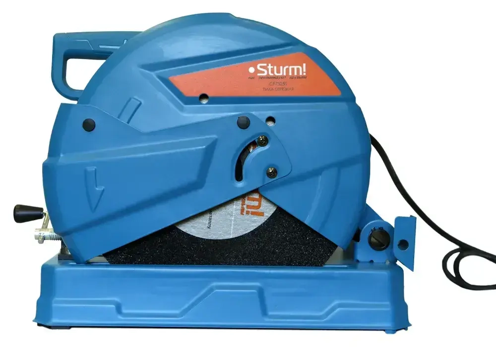 Отрезная пила по металлу монтажная 2600 Вт, диск 355мм, рез 110мм, плавный пуск, Sturm!