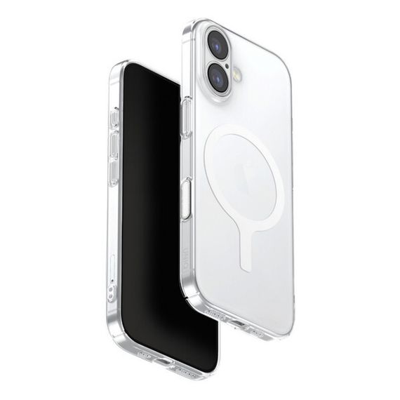 Чехол Uniq AirSuit MagSafe для iPhone 17 Glossy Clear/White (IP6.3(2025)-ASMGCLRW)